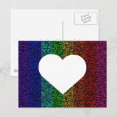 Rainbow Heart Postkarte (Vorne/Hinten)
