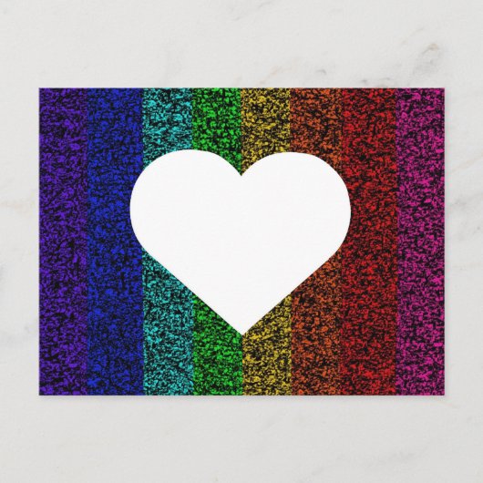 Rainbow Heart Postkarte (Vorderseite)