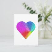 Rainbow Heart Postkarte (Stehend Vorderseite)