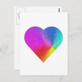 Rainbow Heart Postkarte (Vorne/Hinten)