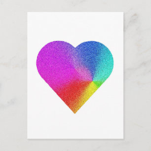 Rainbow Heart Postkarte
