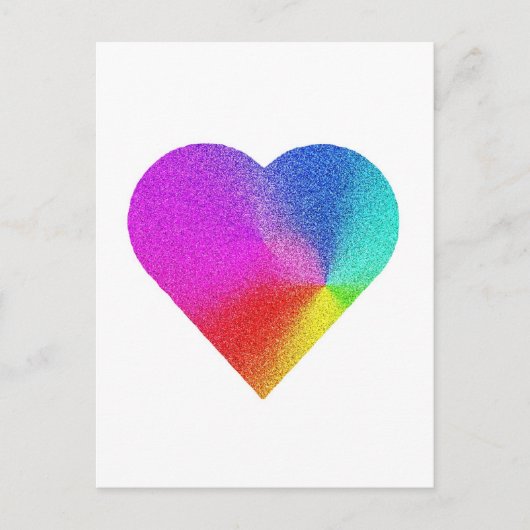 Rainbow Heart Postkarte (Vorderseite)