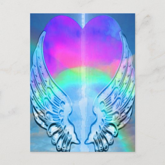 Rainbow Heart Postkarte (Vorderseite)