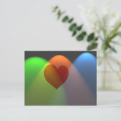 Rainbow Heart Postkarte (Stehend Vorderseite)