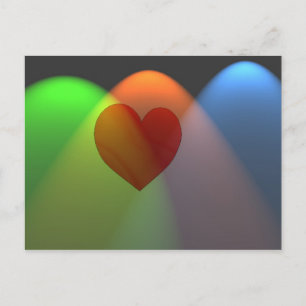 Rainbow Heart Postkarte