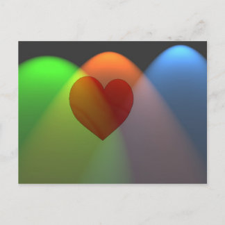 Rainbow Heart Postkarte