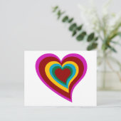 Rainbow Heart Postkarte (Stehend Vorderseite)