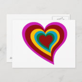 Rainbow Heart Postkarte (Vorne/Hinten)