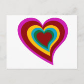 Rainbow Heart Postkarte (Vorderseite)