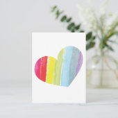 Rainbow Heart Postkarte (Stehend Vorderseite)