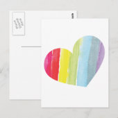 Rainbow Heart Postkarte (Vorne/Hinten)