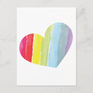 Rainbow Heart Postkarte