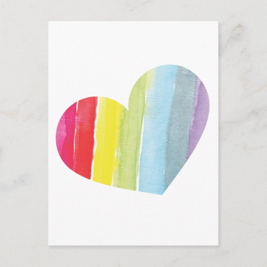 Rainbow Heart Postkarte (Vorderseite)