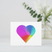 Rainbow Heart Postkarte (Stehend Vorderseite)