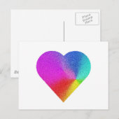 Rainbow Heart Postkarte (Vorne/Hinten)