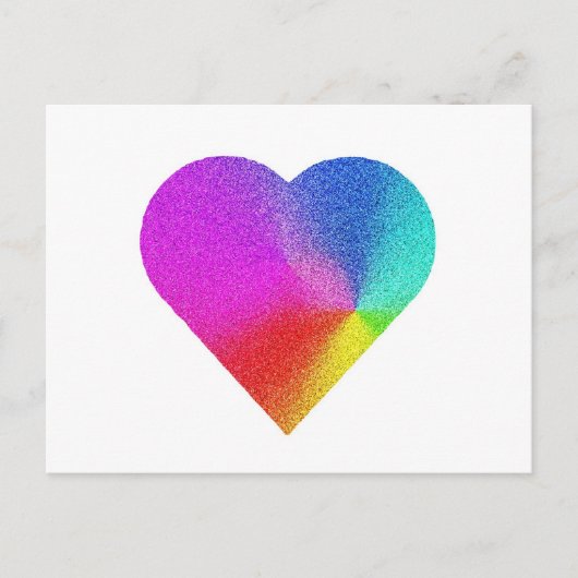 Rainbow Heart Postkarte (Vorderseite)
