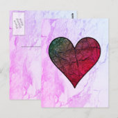 Rainbow Heart Postkarte (Vorne/Hinten)