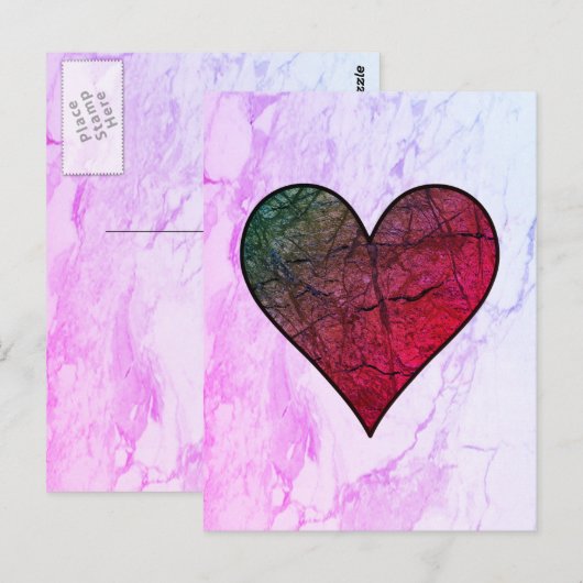 Rainbow Heart Postkarte (Vorne/Hinten)