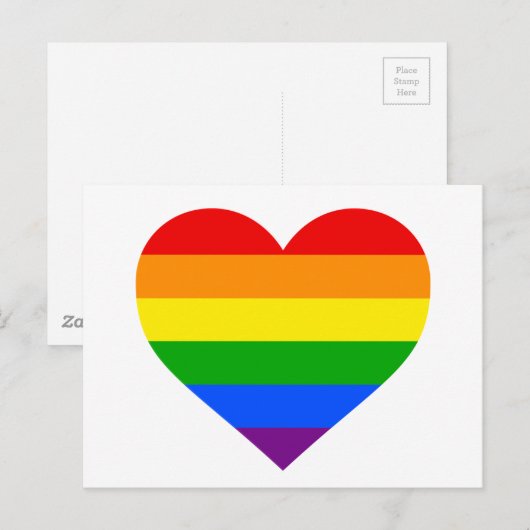 "RAINBOW HEART" POSTKARTE (Vorne/Hinten)