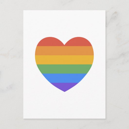 Rainbow Heart Postkarte (Vorderseite)