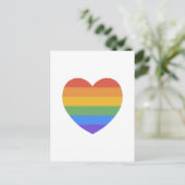 Rainbow Heart Postkarte (Stehend Vorderseite)