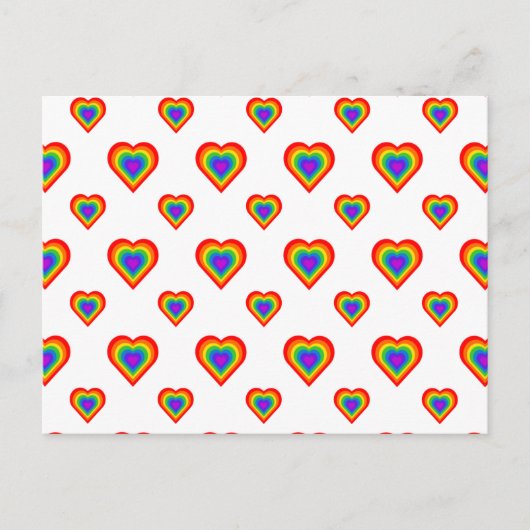 Rainbow Heart Postkarte (Vorderseite)