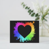 Rainbow Heart Postkarte (Stehend Vorderseite)
