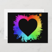 Rainbow Heart Postkarte (Vorne/Hinten)