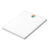 Rainbow Heart Pride Notepad Notizblock (Rotiert)