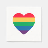 Rainbow Heart Pride Paper Napkins Serviette (Vorderseite)