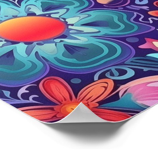 Rainbow Heart Pride Poster (Ecke)