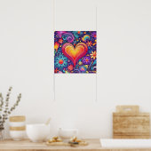 Rainbow Heart Pride Poster (Küche)