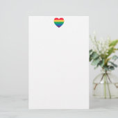 Rainbow Heart Pride Stationery Briefpapier (Stehend Vorderseite)