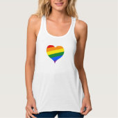 Rainbow Heart Pride T-Shirt Tank Top (Vorderseite)