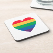 Rainbow Heart Pride Untersetzer Set (Linke Seite)
