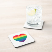 Rainbow Heart Pride Untersetzer Set (Rechte Seite)