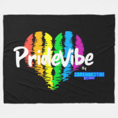 Rainbow Heart PrideVibe: Gemütlich mit Stolz Fleecedecke (Vorderseite (Horizontal))