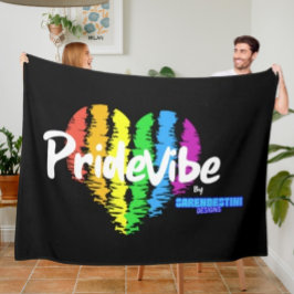 Rainbow Heart PrideVibe: Gemütlich mit Stolz Fleecedecke