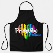 Rainbow Heart PrideVibe Schürze: Kochen mit Pride Schürze (Vorderseite)