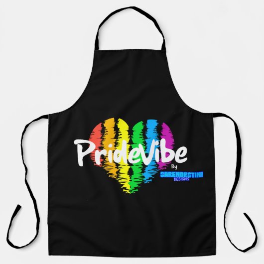 Rainbow Heart PrideVibe Schürze: Kochen mit Pride Schürze (Vorderseite)