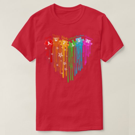Rainbow Heart Puzzle Autismus Aufklärung Monat Aut T-Shirt (Design vorne)