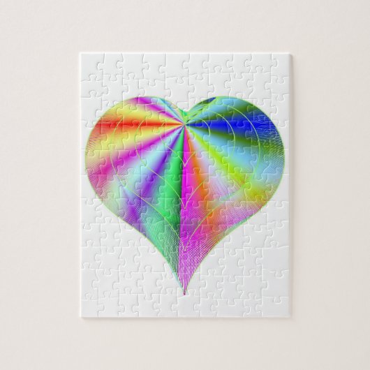 Rainbow Heart Puzzle Box (Vertikal)