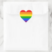 "RAINBOW HEART" QUADRATISCHER AUFKLEBER (Tasche)