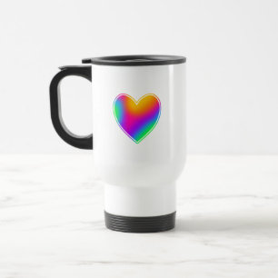 Rainbow Heart Reisebecher