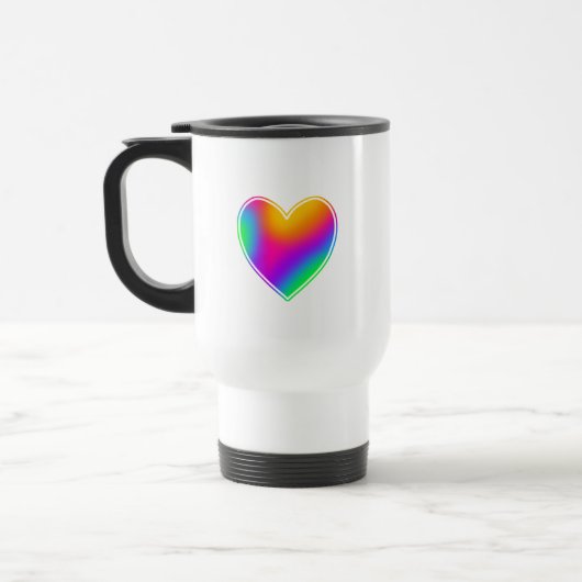 Rainbow Heart Reisebecher (Links)