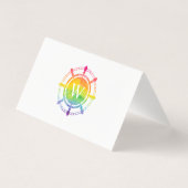 Rainbow Heart Rope Nautical LGBT Wedding Place (Rückseite)