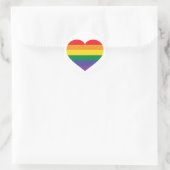 Rainbow Heart Runder Aufkleber (Tasche)