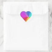 Rainbow Heart Runder Aufkleber (Tasche)