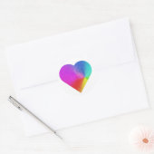 Rainbow Heart Runder Aufkleber (Umschlag)