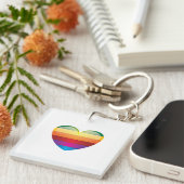 Rainbow Heart Schlüsselanhänger (Vorderseite rechts)